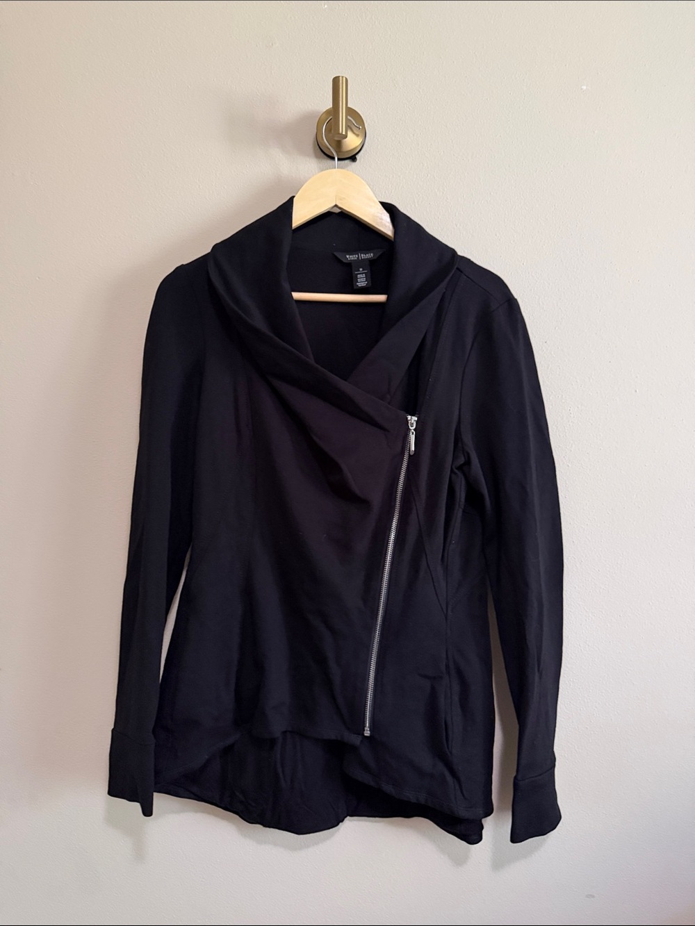 White House Black Market Black Draped Jacket